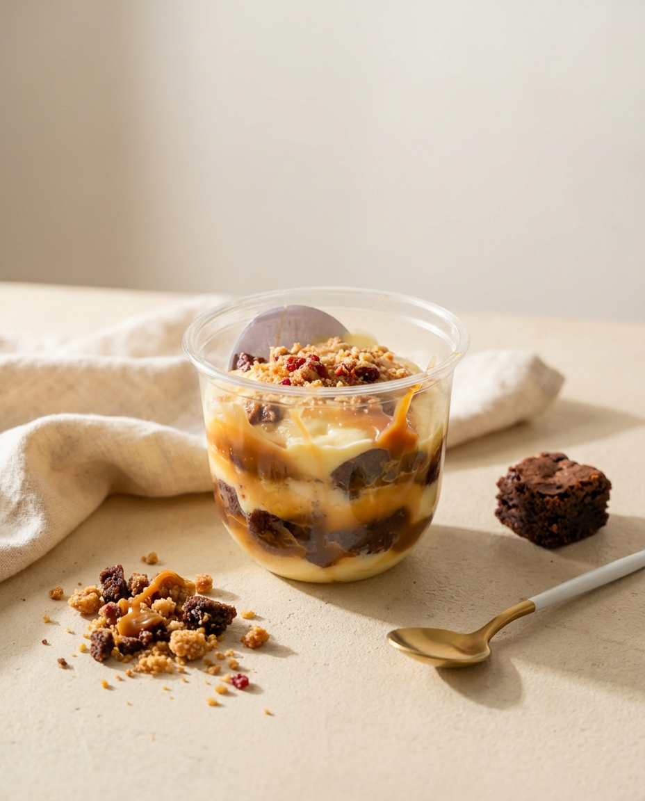 Cuchareable Brownie y Caramelo Salado